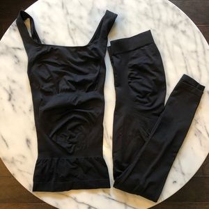 Maternity belly support tank top (size S) & belly support leggings (size M)